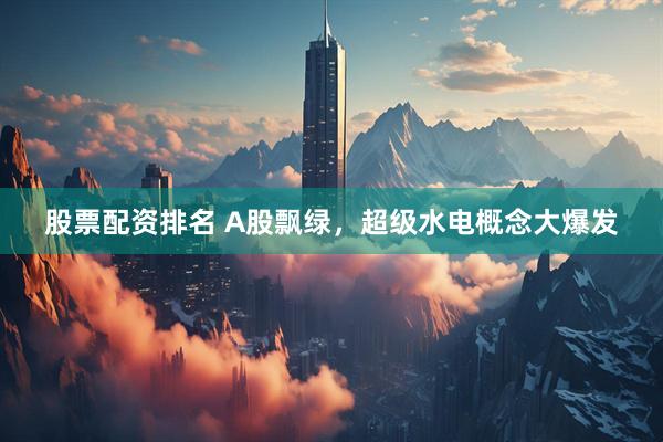 股票配资排名 A股飘绿，超级水电概念大爆发