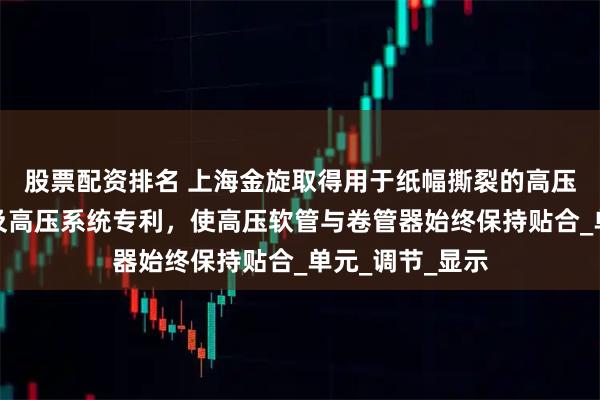 股票配资排名 上海金旋取得用于纸幅撕裂的高压软管收紧结构及高压系统专利，使高压软管与卷管器始终保持贴合_单元_调节_显示